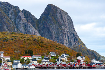 Reine Fishing Village in Lofoten - Norwayの写真素材