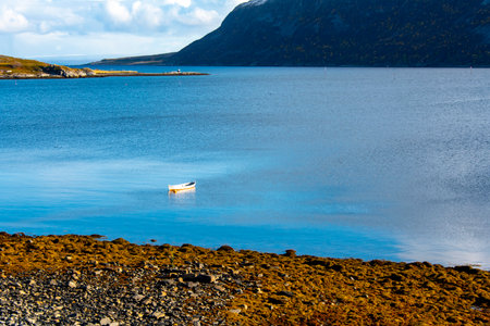Porsanger Fjord in Finnmark County - Norwayの写真素材