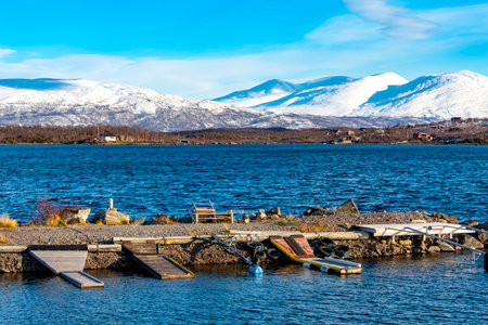 Lake Tornetrask in Abisko - Swedenの写真素材