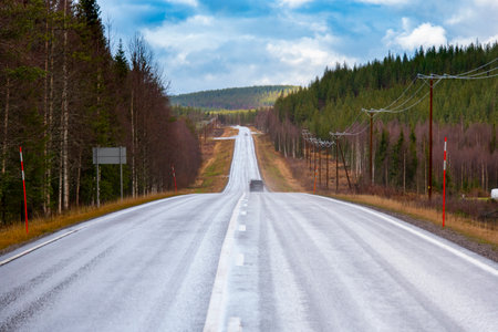 European Route E75 - Finlandの写真素材