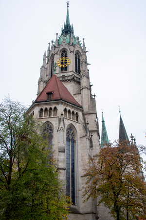 St Paul's Church - Munich - Germanyの写真素材