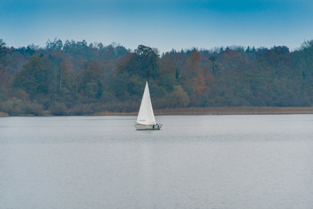 Chiemsee Freshwater Lake in Bavaria - Germanyの写真素材