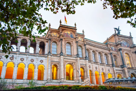 Maximilianeum Bavarian State Parliament - Munich - Germanyの写真素材