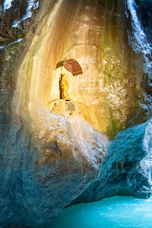 Partnachklamm Gorge in Bavaria - Germanyの写真素材