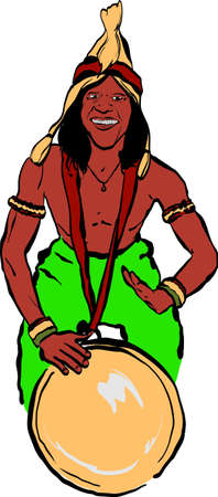 traditional drumsのイラスト素材