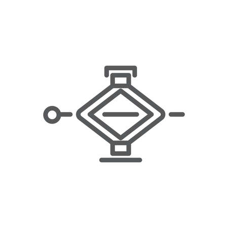 Mechanical car jack vector icon symbol isolated on white backgroundのイラスト素材