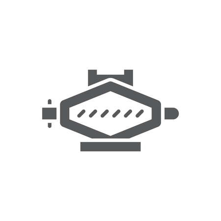 Mechanical car jack vector icon symbol isolated on white backgroundのイラスト素材