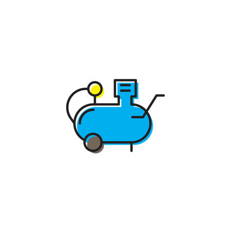 Air compressor vector icon isolated on white backgroundのイラスト素材