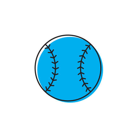 Baseball ball vector icon isolated on white backgroundのイラスト素材