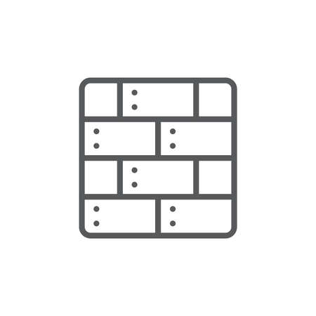Block wall vector icon symbol isolated on white backgroundのイラスト素材