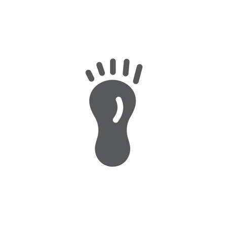 Baby footprint vector icon symbol child isolated on white backgroundのイラスト素材