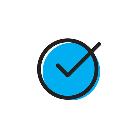 Check Time Icon Logo Design Element isolated on white background