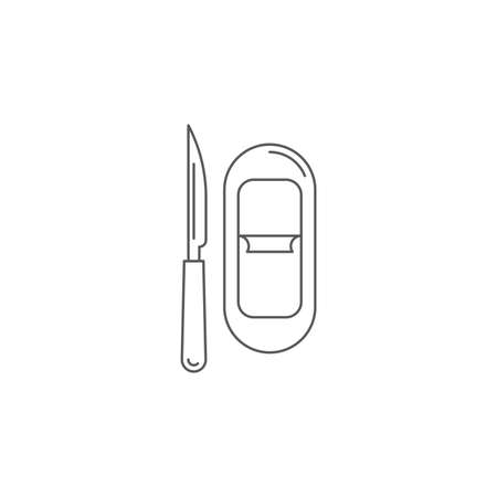 Butter bar and knife vector icon isolated on white backgroundのイラスト素材