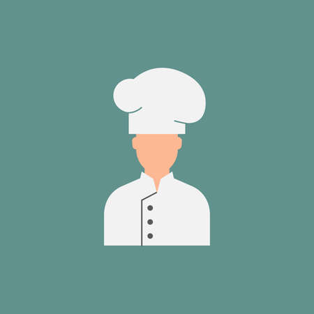Cook man uniform vector icon symbol isolated on white backgroundのイラスト素材