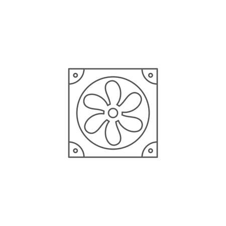 Computer cooler vector icon symbol isolated on white backgroundのイラスト素材