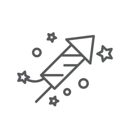Celebration fireworks vector icon symbol isolated on white backgroundのイラスト素材