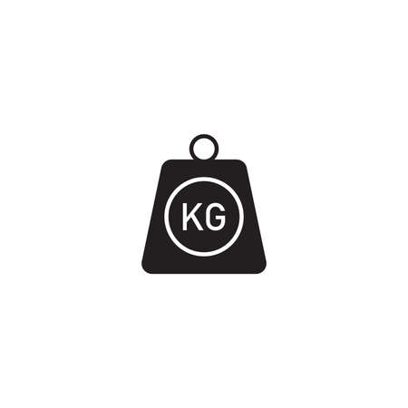 Kilogram vector icon flat style isolated on white backgroundのイラスト素材