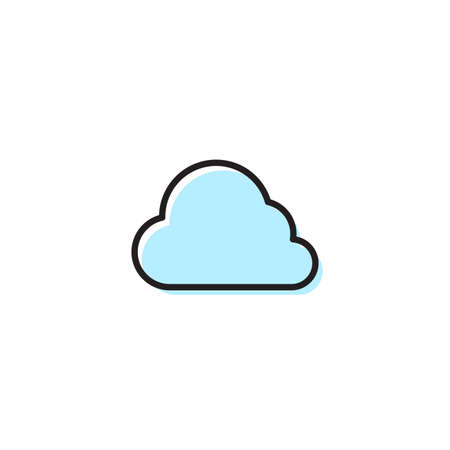 cloud vector icon illustration design isolated on whiteのイラスト素材
