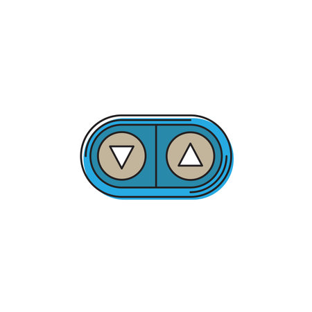 Elevator buttons panel vector icon isolated on white background