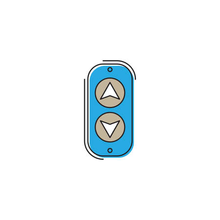Elevator buttons panel vector icon isolated on white backgroundのイラスト素材
