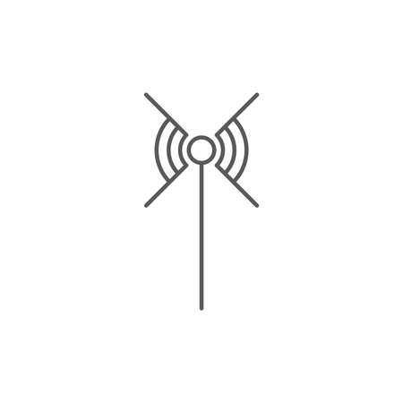 Radio Antenna vector icon symbol isolated on white backgroundのイラスト素材