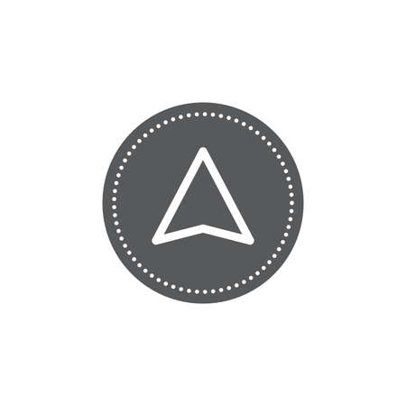 Navigation cursor vector icon symbol isolated on white backgroundのイラスト素材