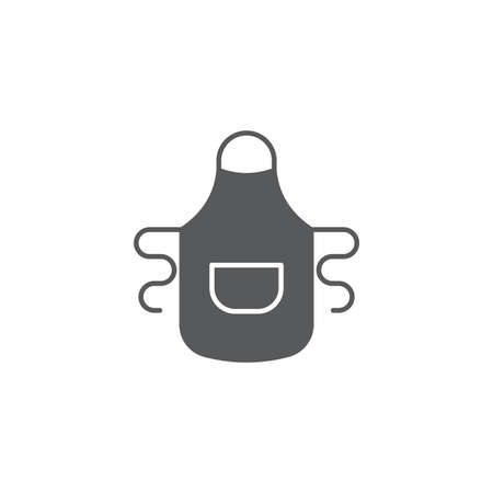 Kitchen apron vector icon symbol isolated on white backgroundのイラスト素材