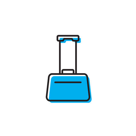 Baggage, luggage line icon, outline vector sign, linear style pictogram isolated on whiteのイラスト素材
