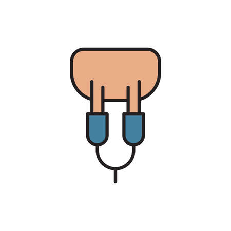 Automatic milking udder vector icon symbol isolated on white backgroundのイラスト素材