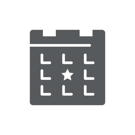 Calendar event reminder vector icon symbol isolated on white backgroundのイラスト素材