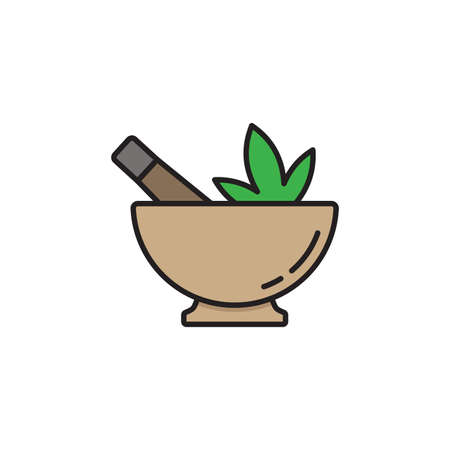 Hemp bowl vector icon symbol isolated on white backgroundのイラスト素材
