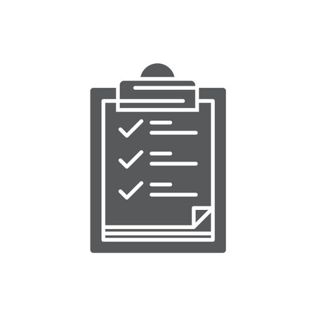 To do list paper clipboard vector icon symbol isolated on white background