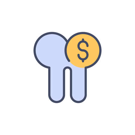 Tooth and dollar vector icon symbol isolated on white backgroundのイラスト素材