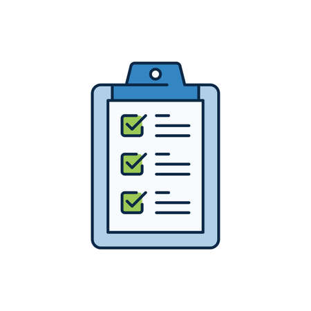 To do list paper clipboard vector icon symbol isolated on white backgroundのイラスト素材