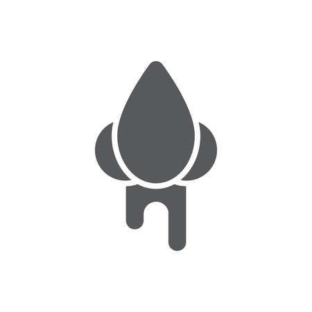 Runny nose vector icon symbol isolated on white backgroundのイラスト素材
