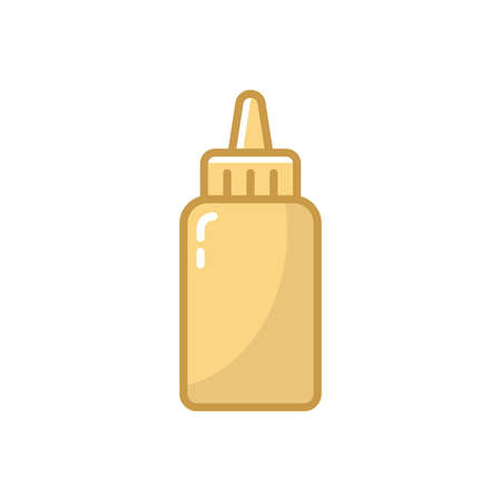 Tube of mustard vector icon symbol isolated on white backgroundのイラスト素材