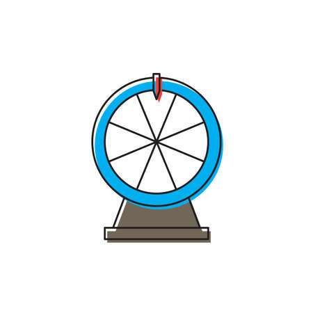 wheel of fortune vector icon, isolated on white backgroundのイラスト素材