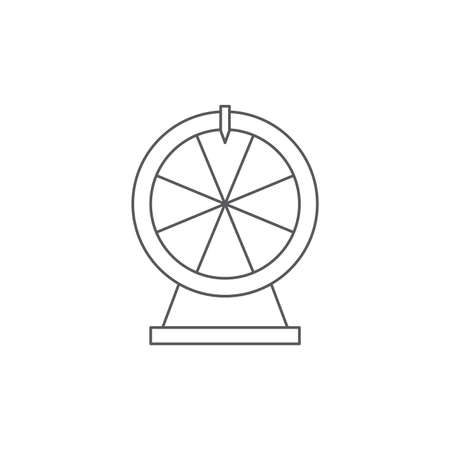 wheel of fortune vector icon, isolated on white backgroundのイラスト素材