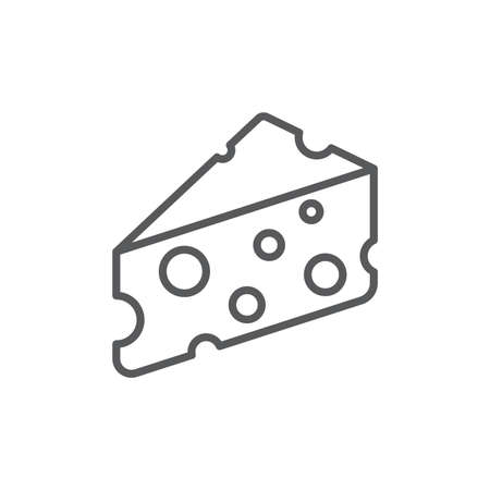 Cheese vector icon symbol food isolated on white backgroundのイラスト素材