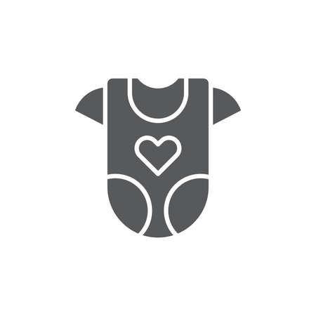 Baby romper vector icon symbol clothes isolated on white backgroundのイラスト素材