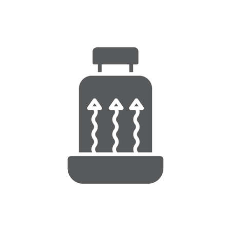 Car Seat Heating vector icon symbol isolated on white backgroundのイラスト素材