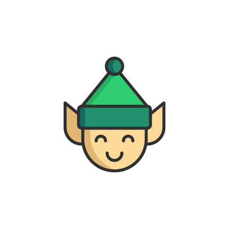 Elf vector icon symbol isolated on white backgroundのイラスト素材