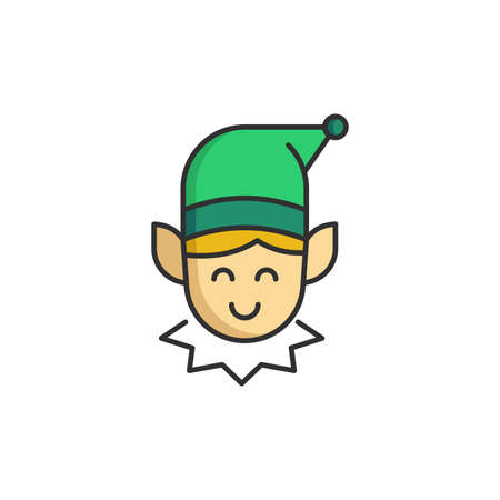 Elf vector icon symbol isolated on white backgroundのイラスト素材