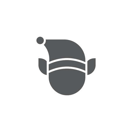 Elf vector icon symbol isolated on white backgroundのイラスト素材