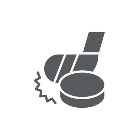Ice hockey vector icon symbol sport isolated on white backgroundのイラスト素材