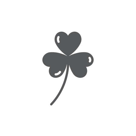 Leaf clover vector icon symbol isolated on white backgroundのイラスト素材