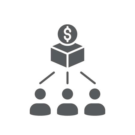 Reseller vector icon symbol isolated on white backgroundのイラスト素材