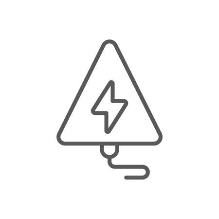Problem electric insurance vector icon symbol isolated on white backgroundのイラスト素材