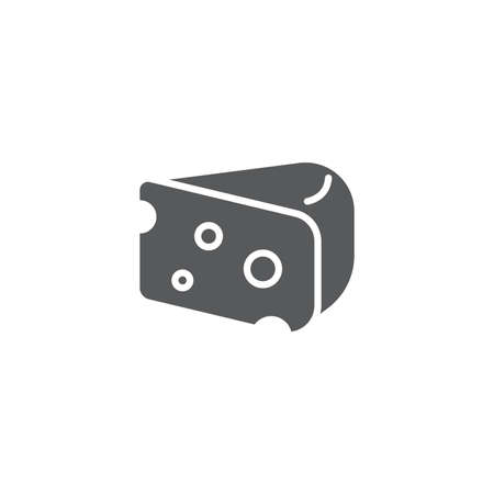 Piece of cheese vector icon symbol food isolated on white backgroundのイラスト素材