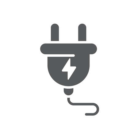 Problem electric insurance vector icon symbol isolated on white backgroundのイラスト素材